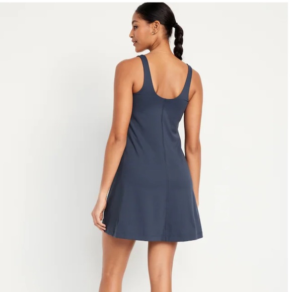 NWT OLD NAVY PowerSoft Sleeveless Dress Color: Dusk Navy - Picture 2 of 7